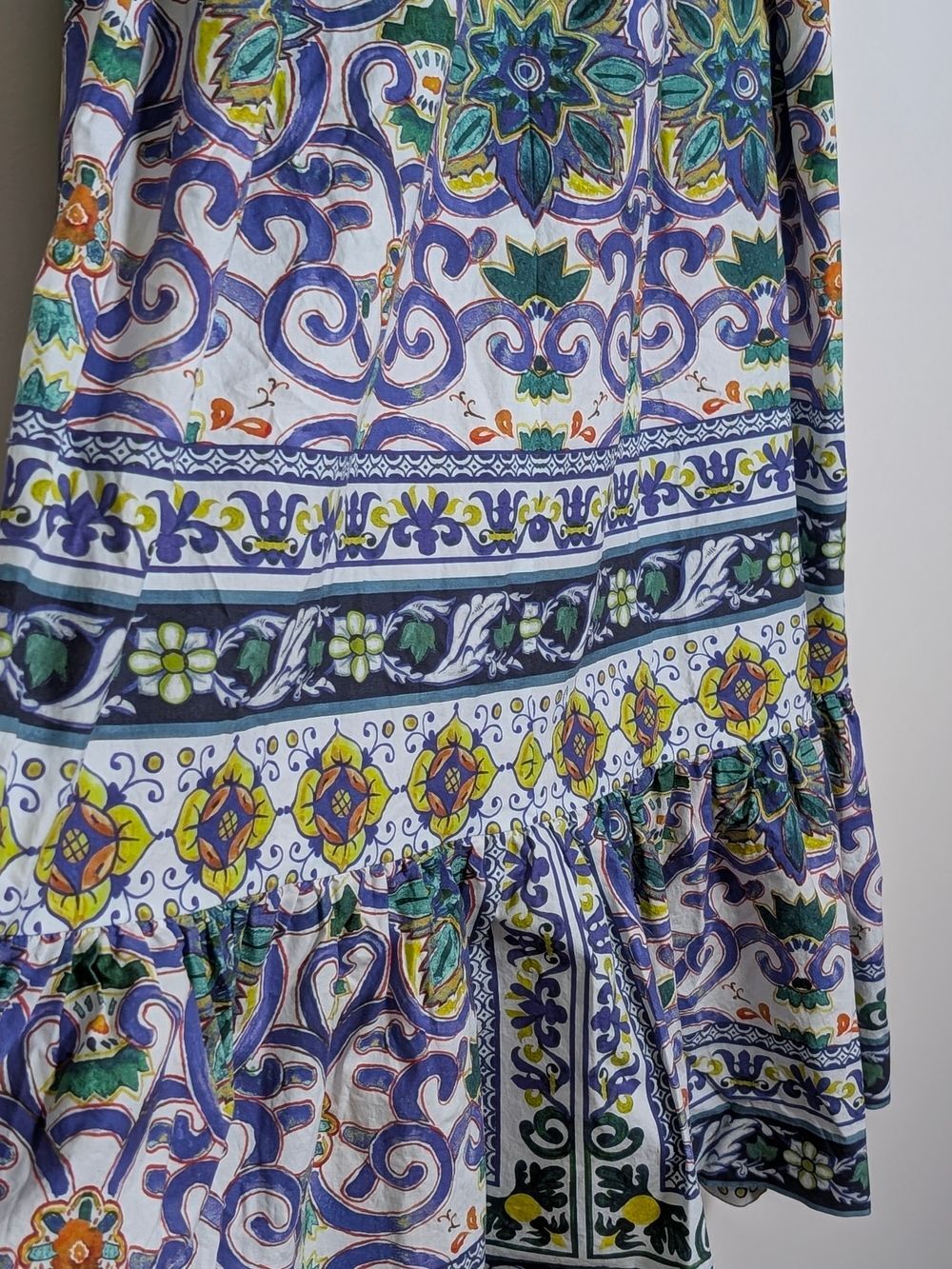 Antonio Melani Tegan Mosaic Promenade Maxi Skirt 2 Boho Resort Cotton Romantic - Picture 5 of 9